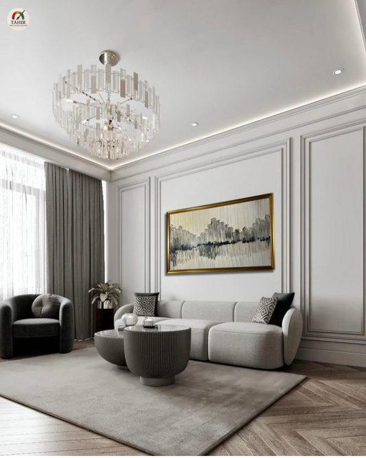 Large Abstract Wall Art – Handmade Oil Painting (24x48 Inches)