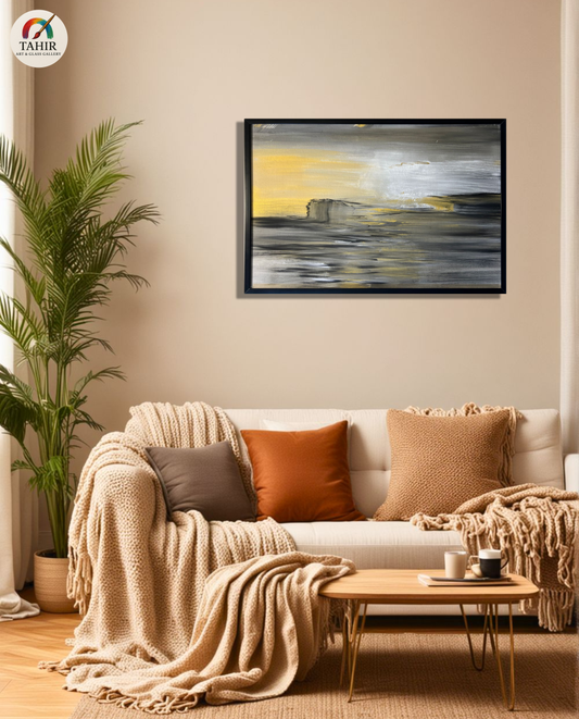 Golden Horizon | 24x36 inches | Contemporary Wall Art