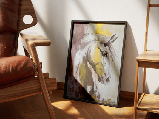 Majestic Horse Painting – Abstract Wall Art (24 x 36 inches)