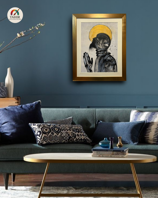 "Sacred Silence" – Spiritual Abstract Portrait