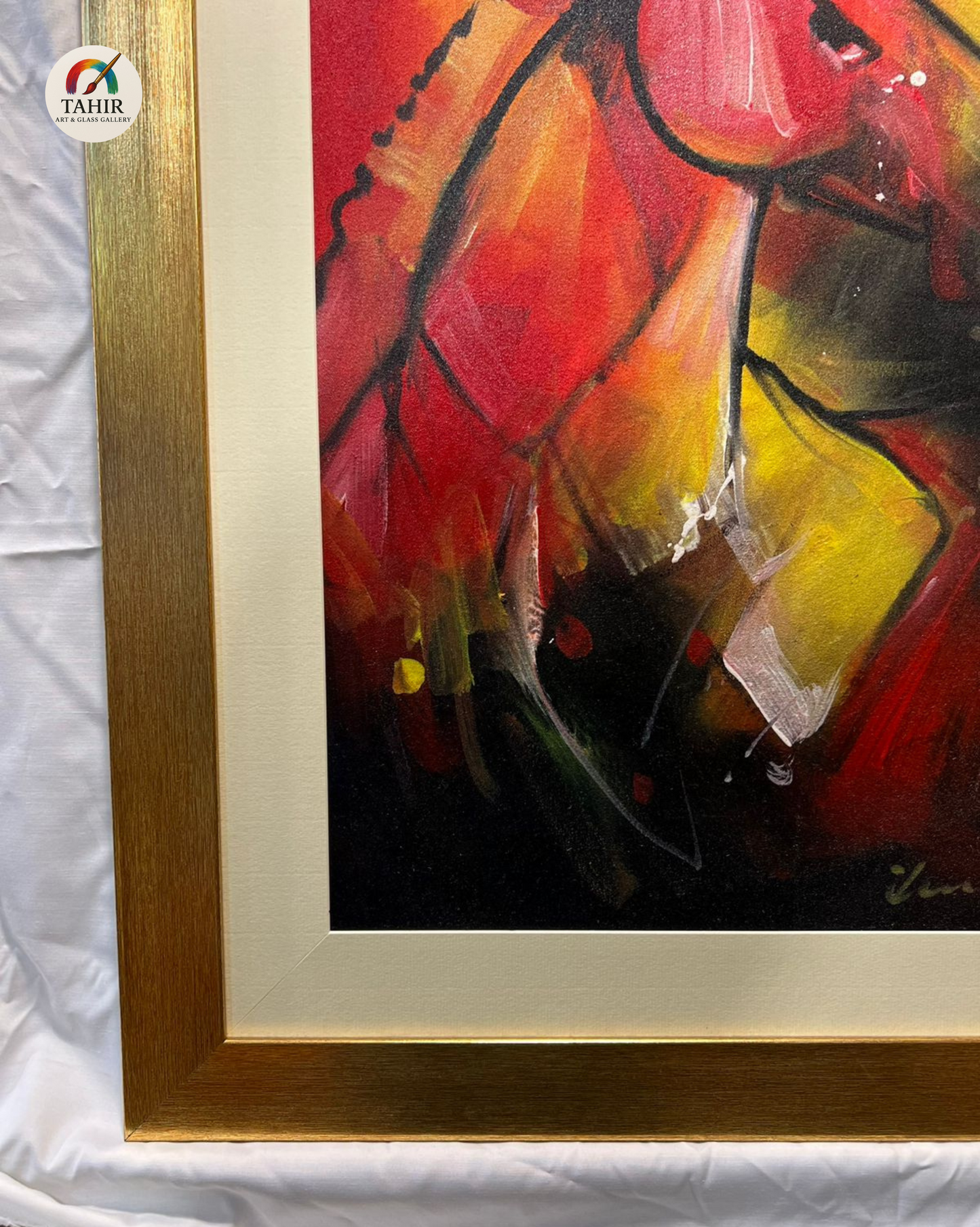 "Fiery Freedom" – Abstract Horse Painting