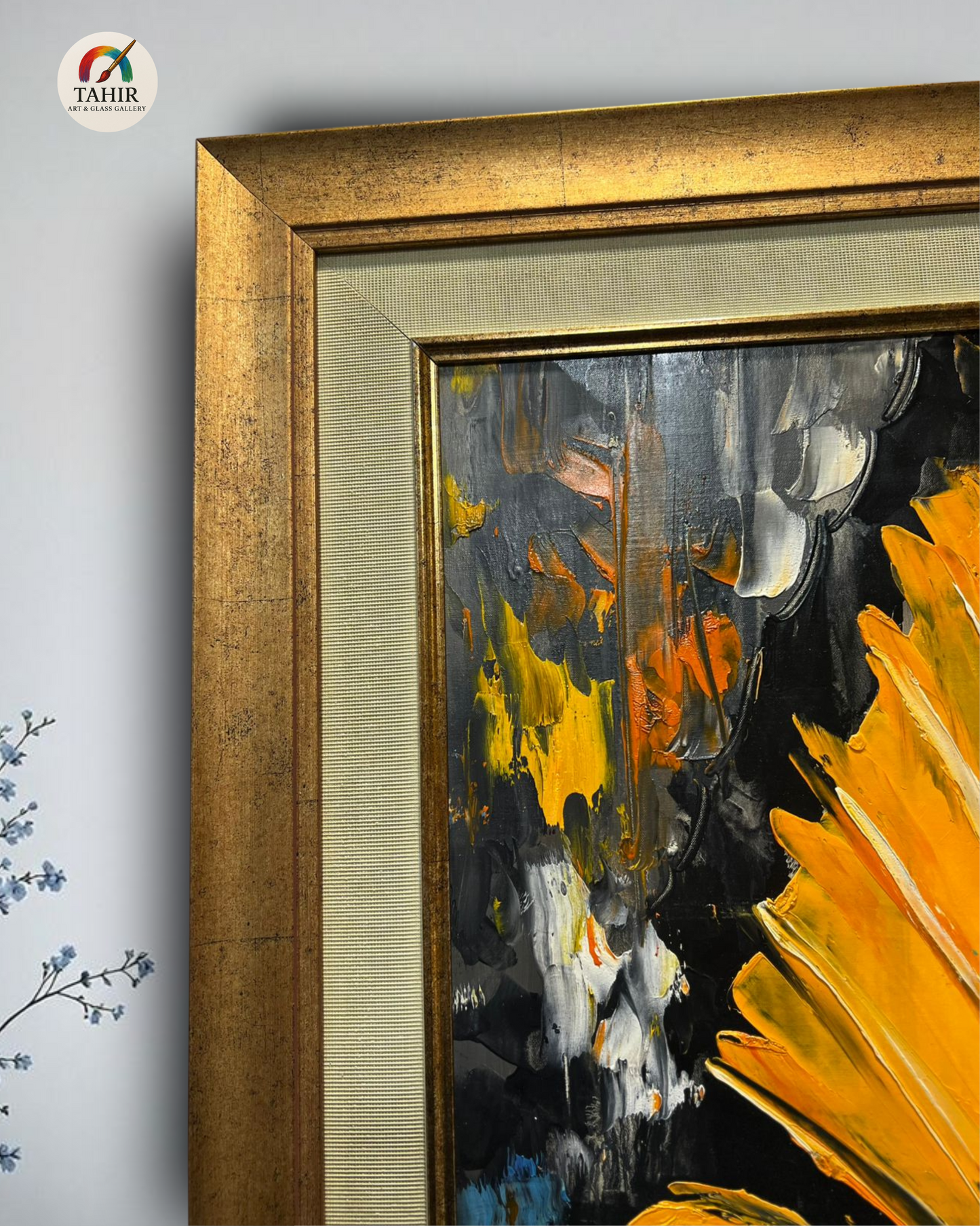 "Golden Elegance – Hand-Painted Butterfly Art on Canvas" size (30x42")