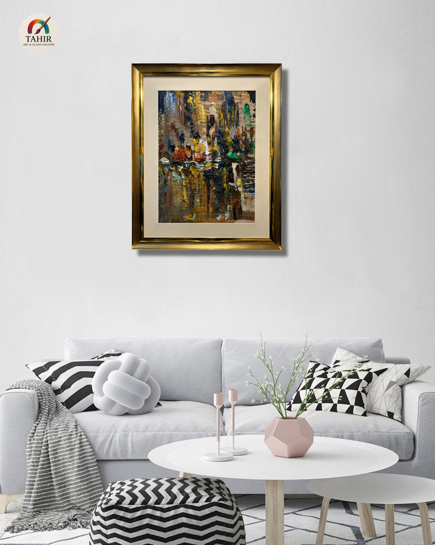 "Urban Symphony – Textured Abstract Painting (24 x 30 Inches)"