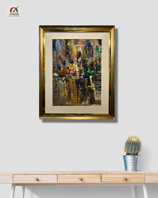 "Urban Symphony – Textured Abstract Painting (24 x 30 Inches)"
