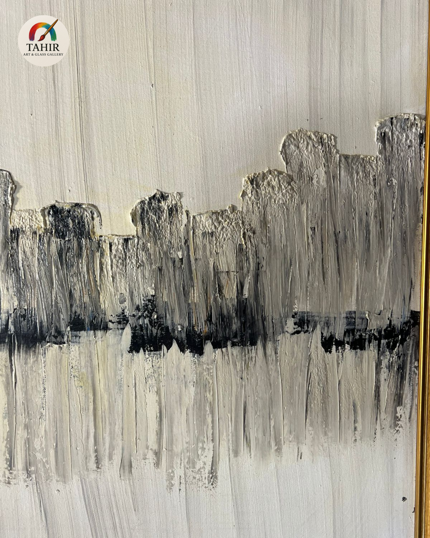Large Abstract Wall Art – Handmade Oil Painting (24x48 Inches)