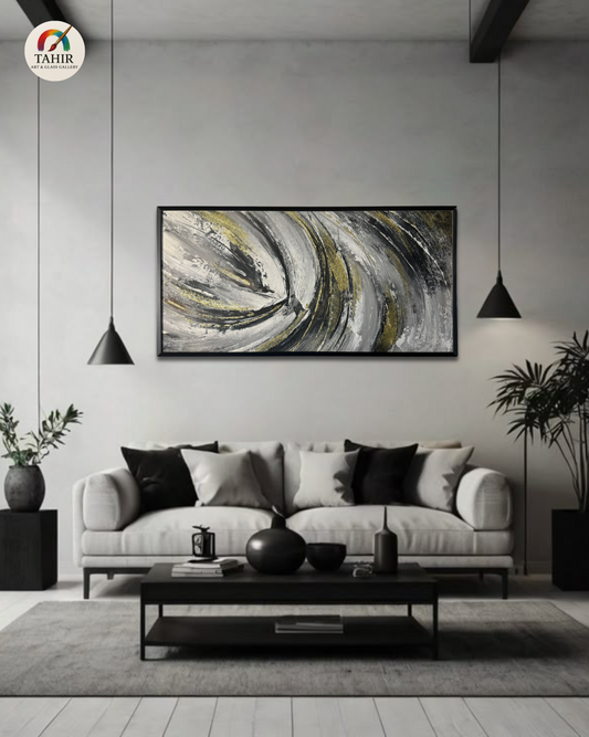 Abstract Swirl Modern Wall Art – 24x48 Inches |