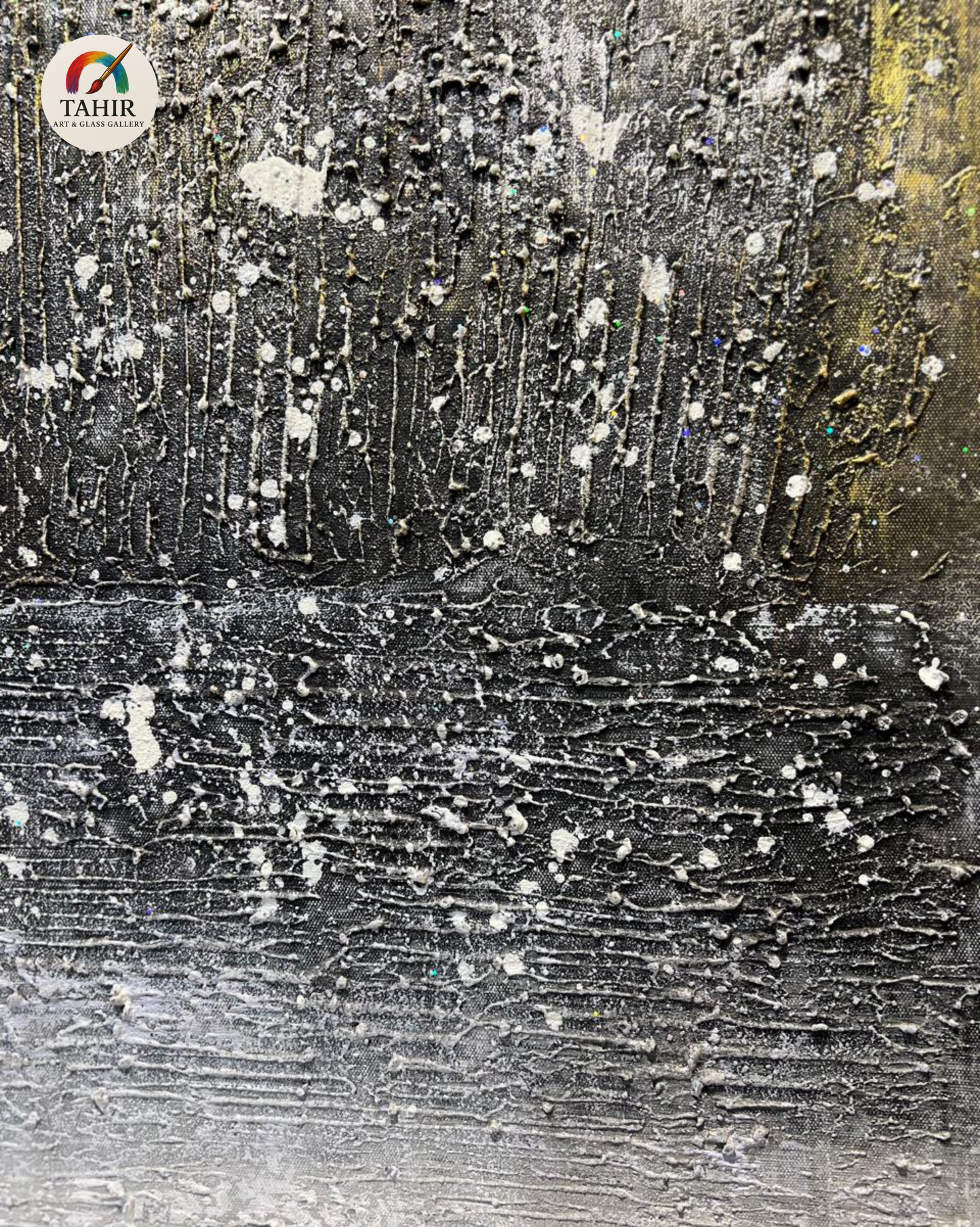 Textured Abstract Wall Art – 24x36 Inch | Monochrome Minimalist Painting