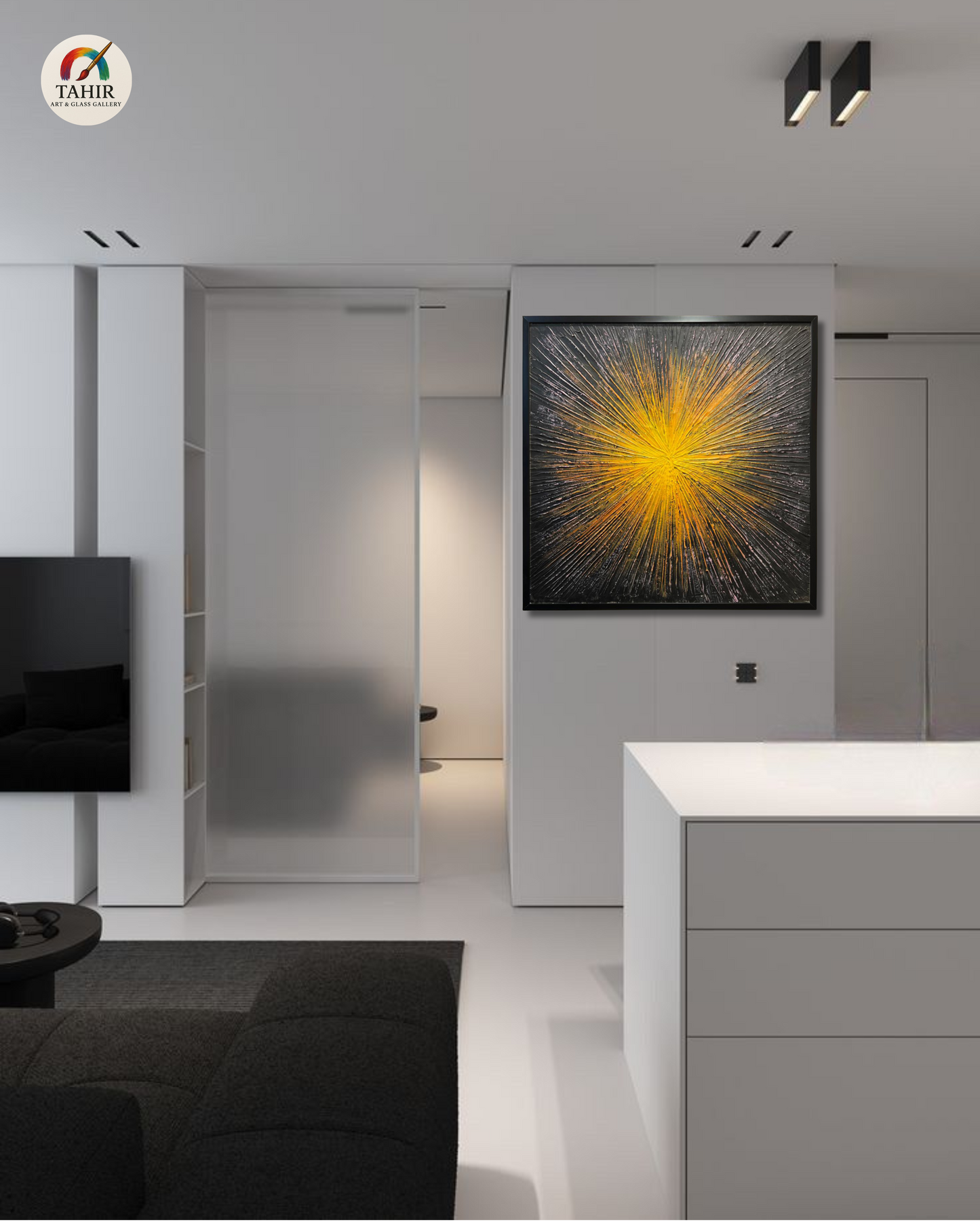"Imported Radiant Burst – Handcrafted Textured Wall Art" 30 × 30 inches