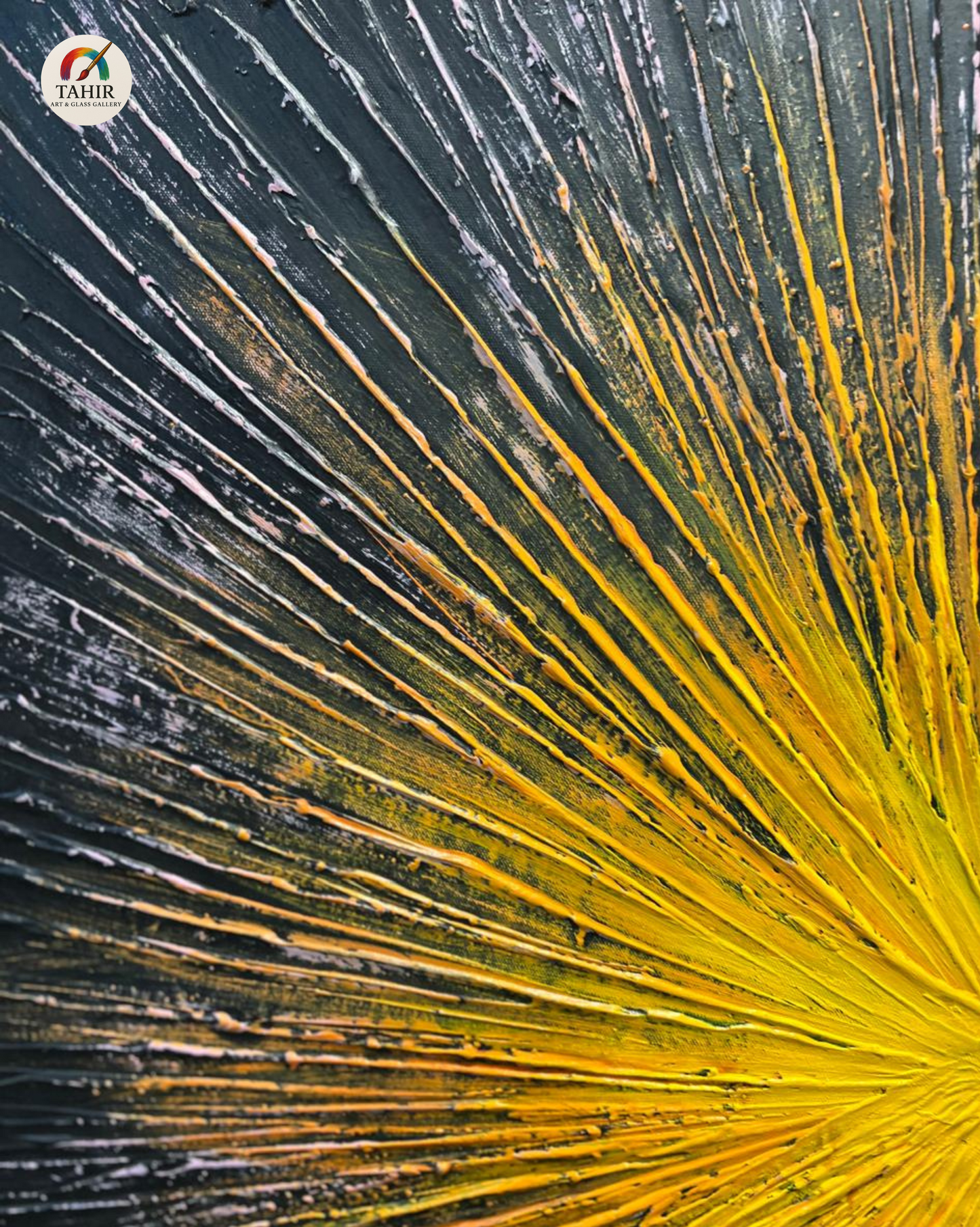 "Imported Radiant Burst – Handcrafted Textured Wall Art" 30 × 30 inches