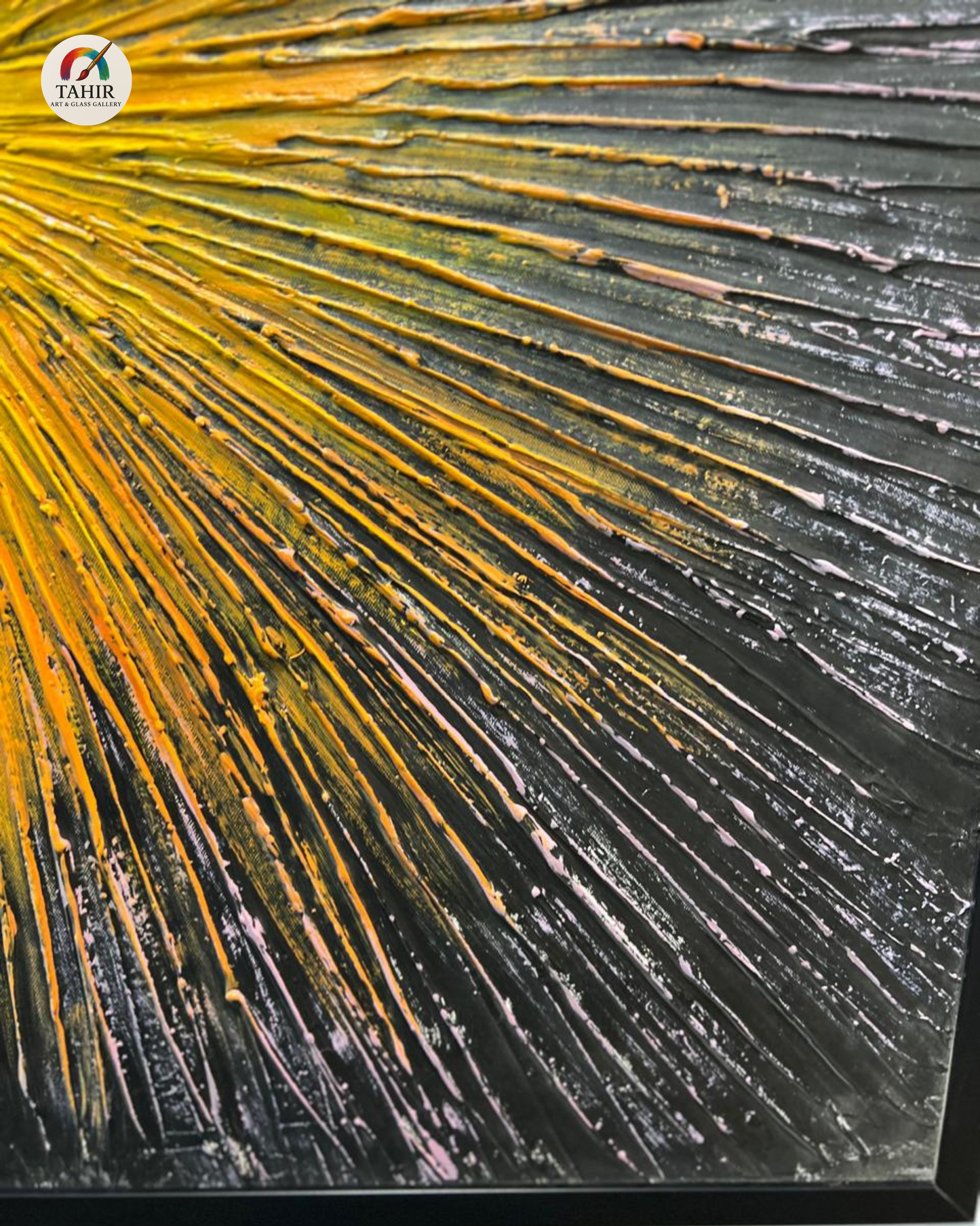 "Imported Radiant Burst – Handcrafted Textured Wall Art" 30 × 30 inches