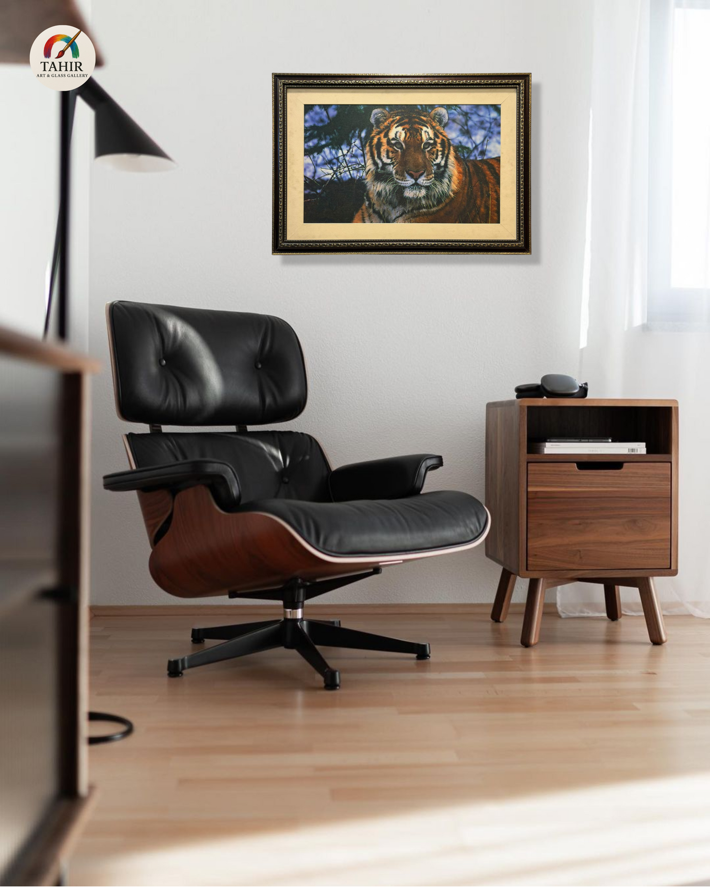 Majestic Tiger Canvas Print – 18x24 Inches | Framed Wildlife Wall Art