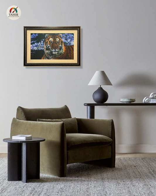 Majestic Tiger Canvas Print – 18x24 Inches | Framed Wildlife Wall Art