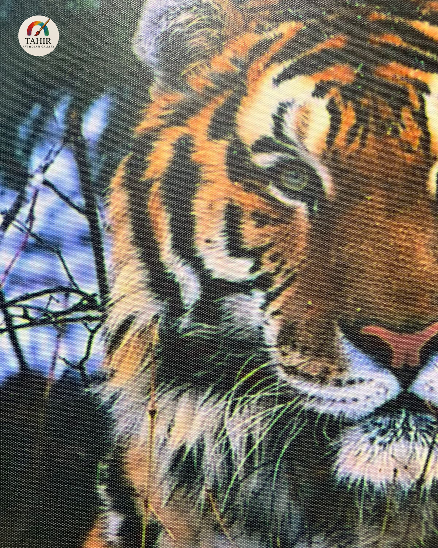 Majestic Tiger Canvas Print – 18x24 Inches | Framed Wildlife Wall Art