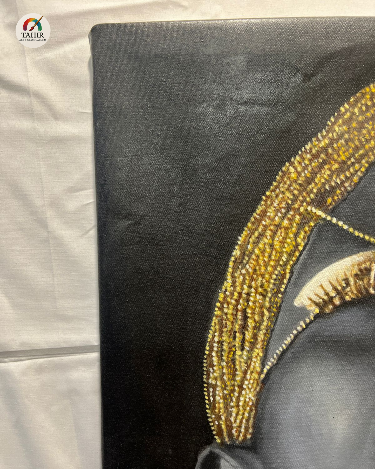 Black & Gold African-Inspired Portrait β 24x36 Inches β Unframed Canvas oil Painting