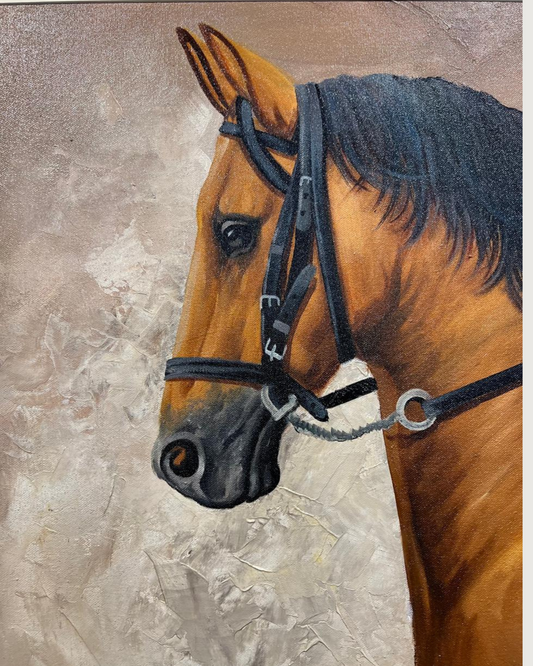 "The Regal Stride – Horse Oil Painting (30x42”)"