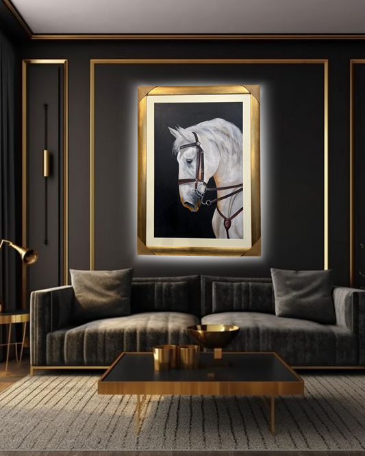 "The Regal Stride – Horse Oil Painting (30x42”)"