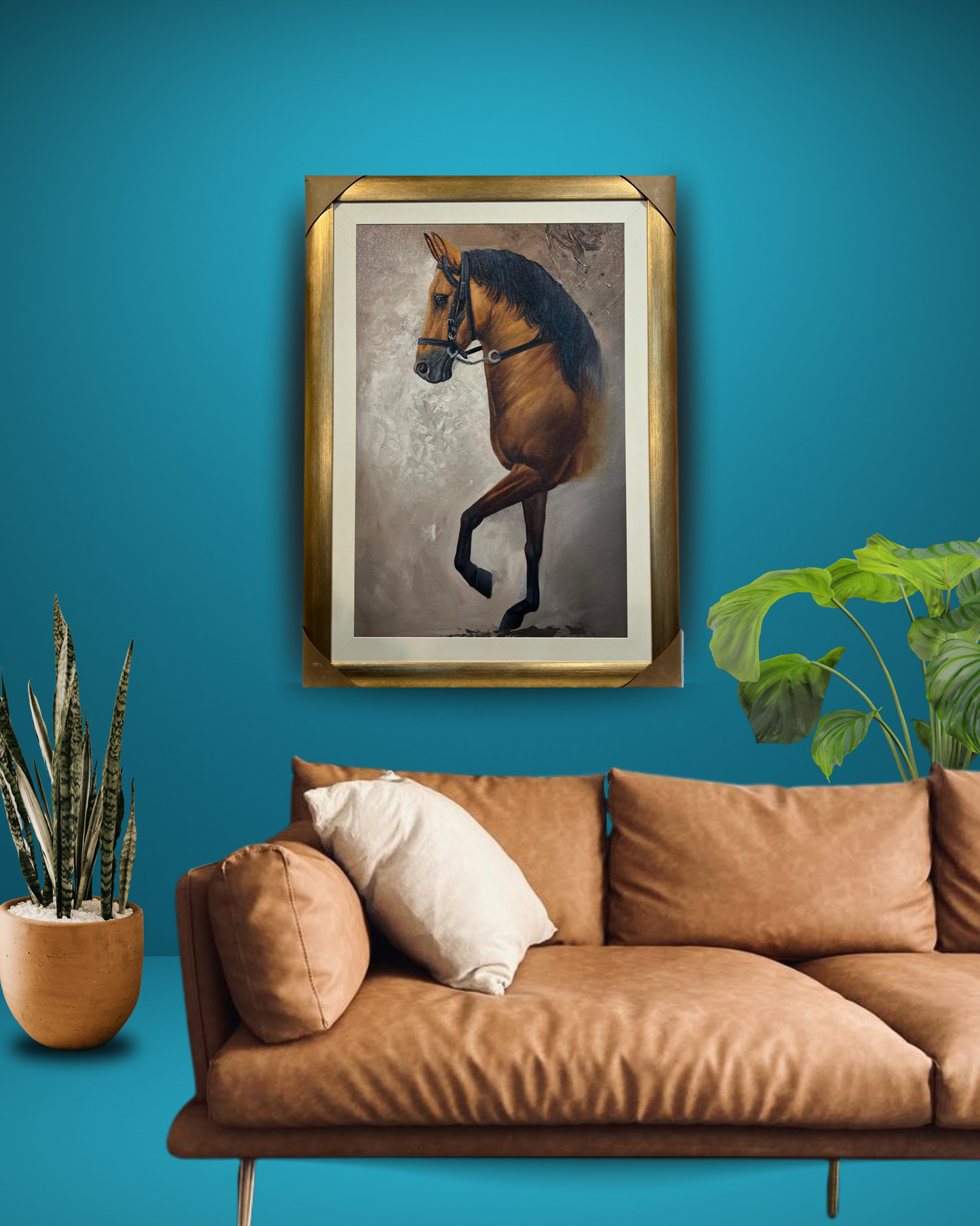 "The Regal Stride – Horse Oil Painting (30x42”)"