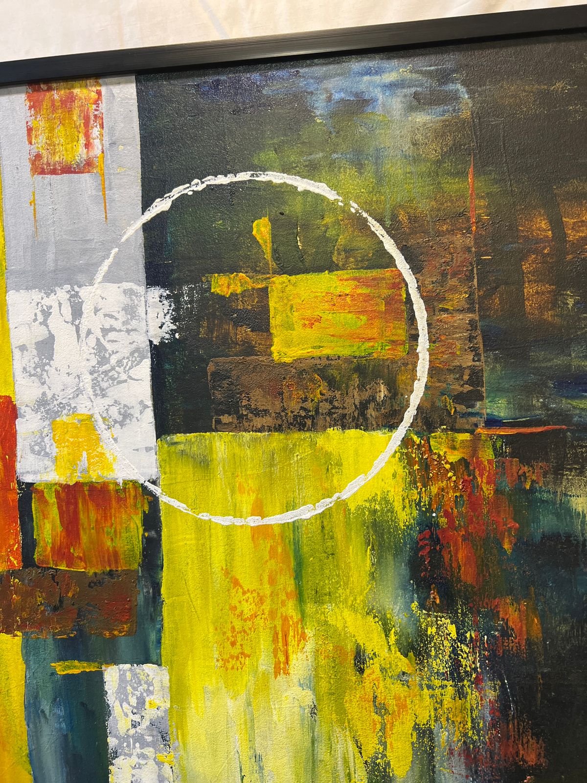 Abstract Geometric Painting – Modern Wall Art (30 x 30 inches)