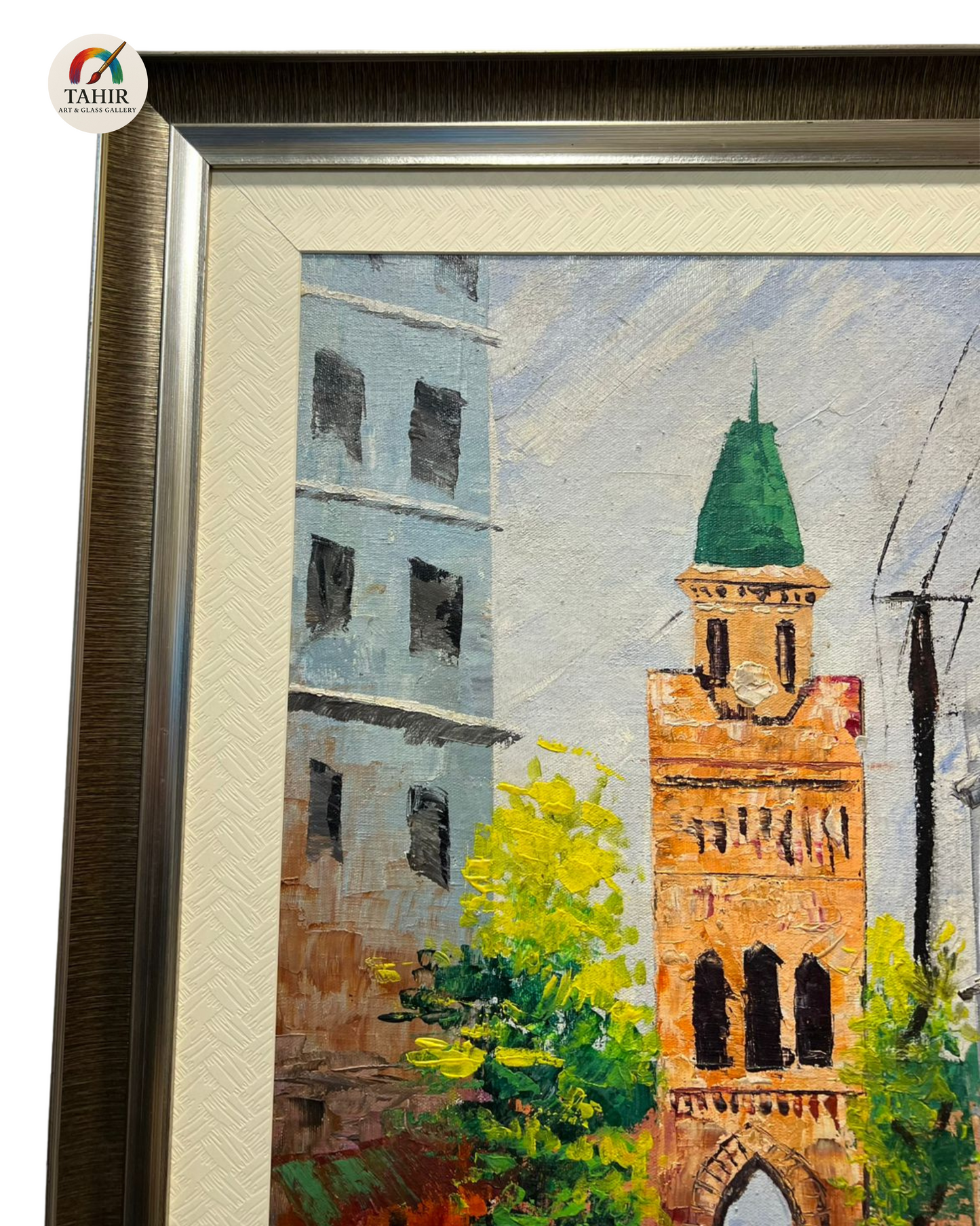 "Heritage Street View β Hand-Painted Wall Art (18 x 30 Inches)"
