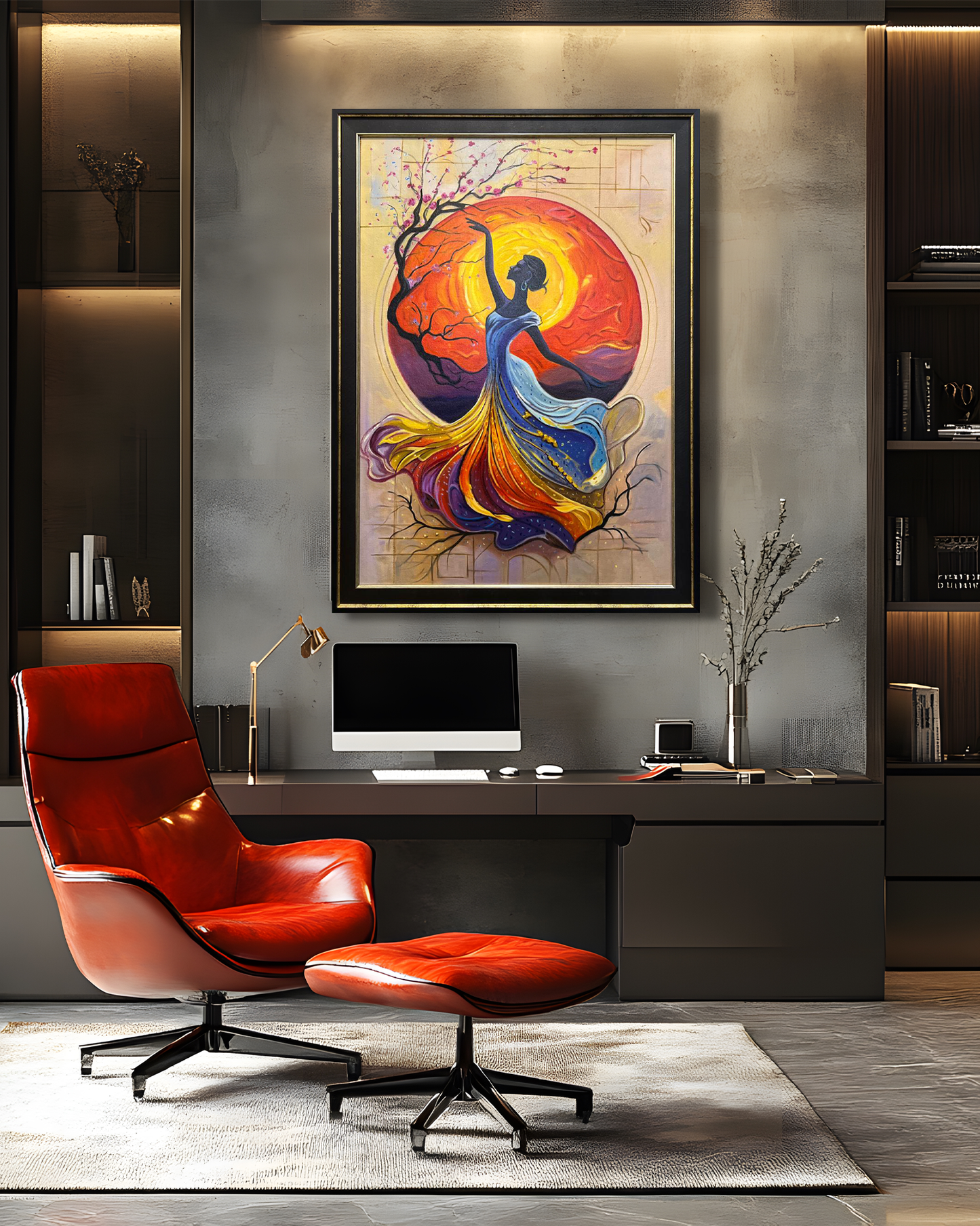 Dancing Soul in Bloom – Handmade Oil Painting 30×42 in
