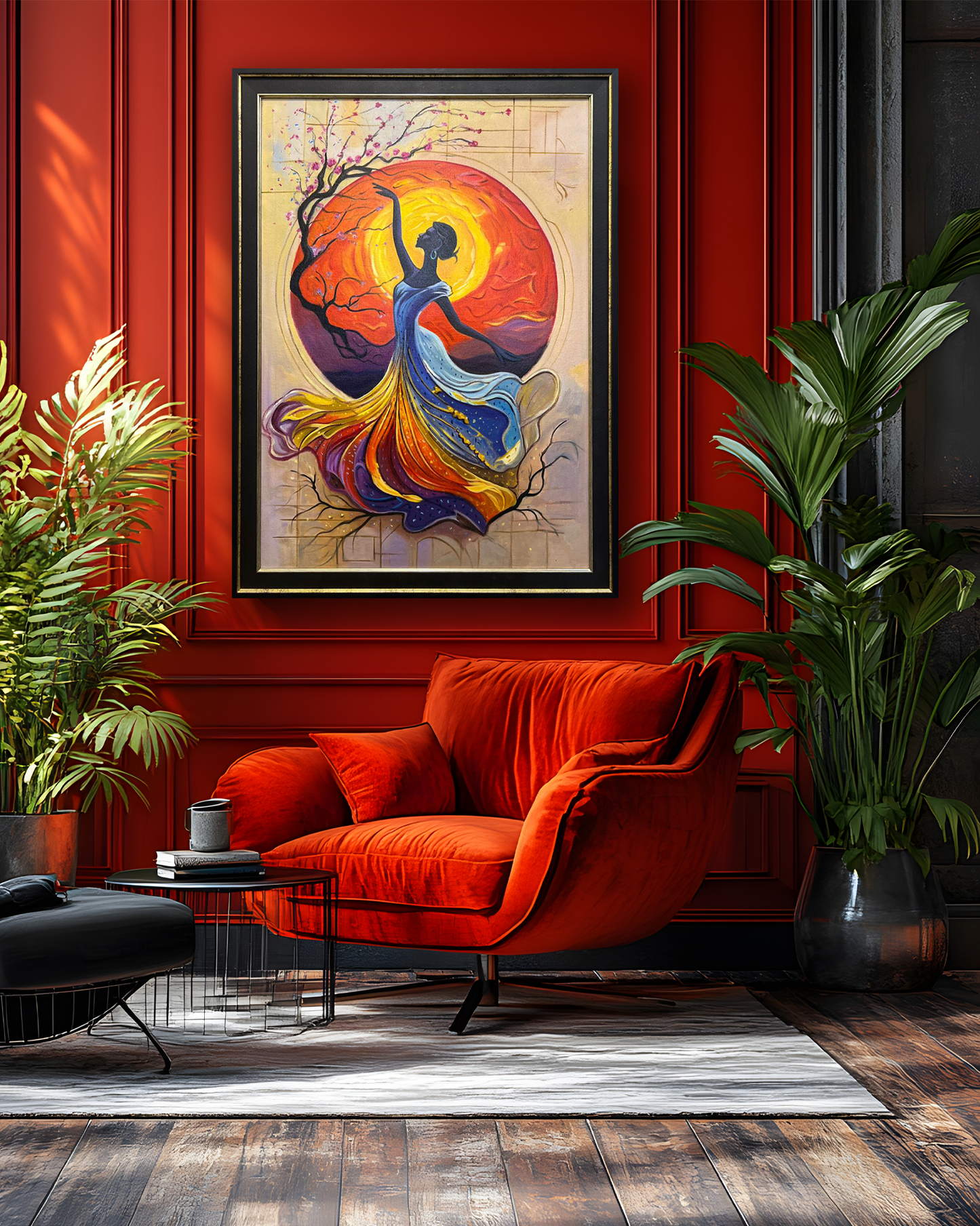 Dancing Soul in Bloom – Handmade Oil Painting 30×42 in