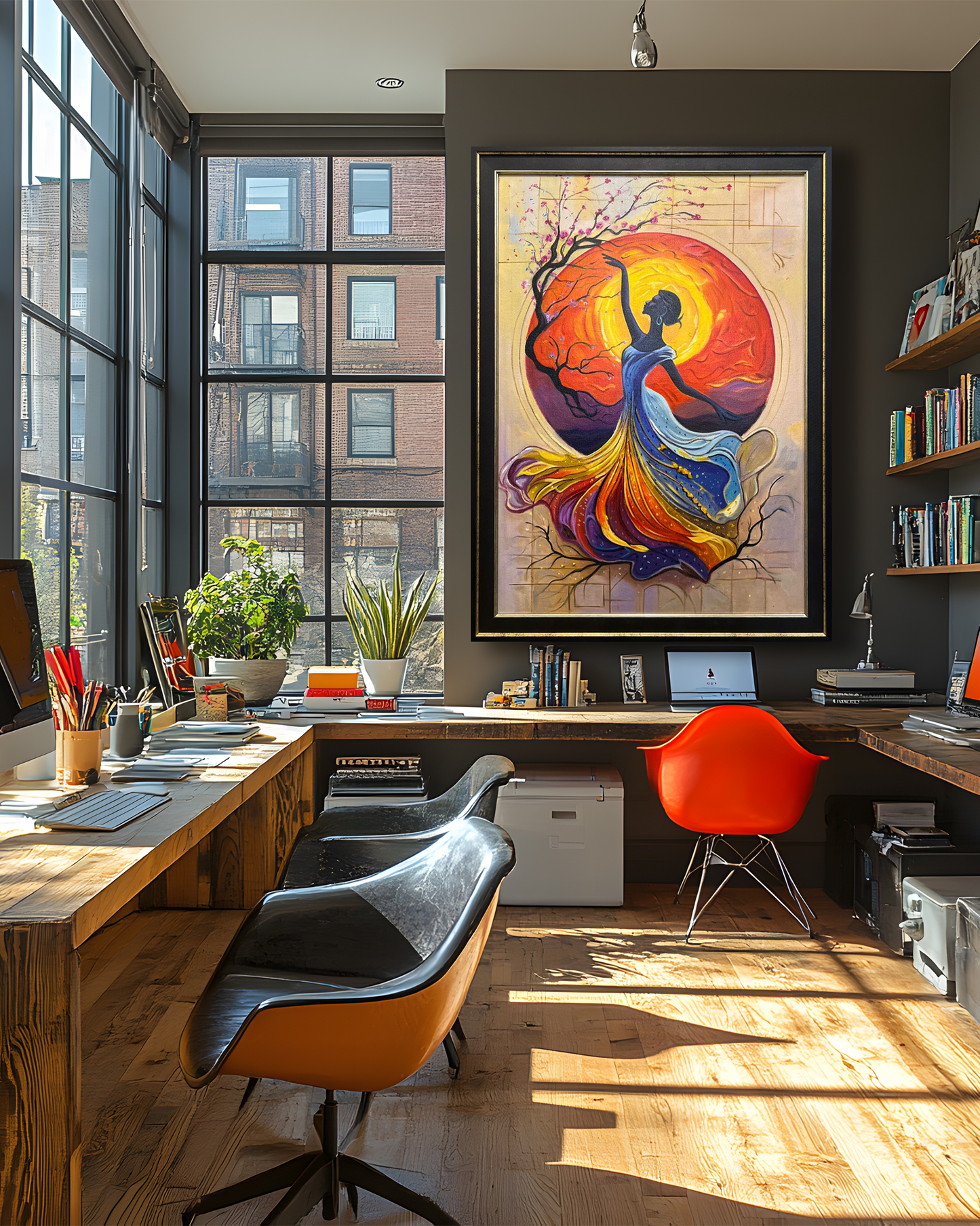 Dancing Soul in Bloom – Handmade Oil Painting 30×42 in