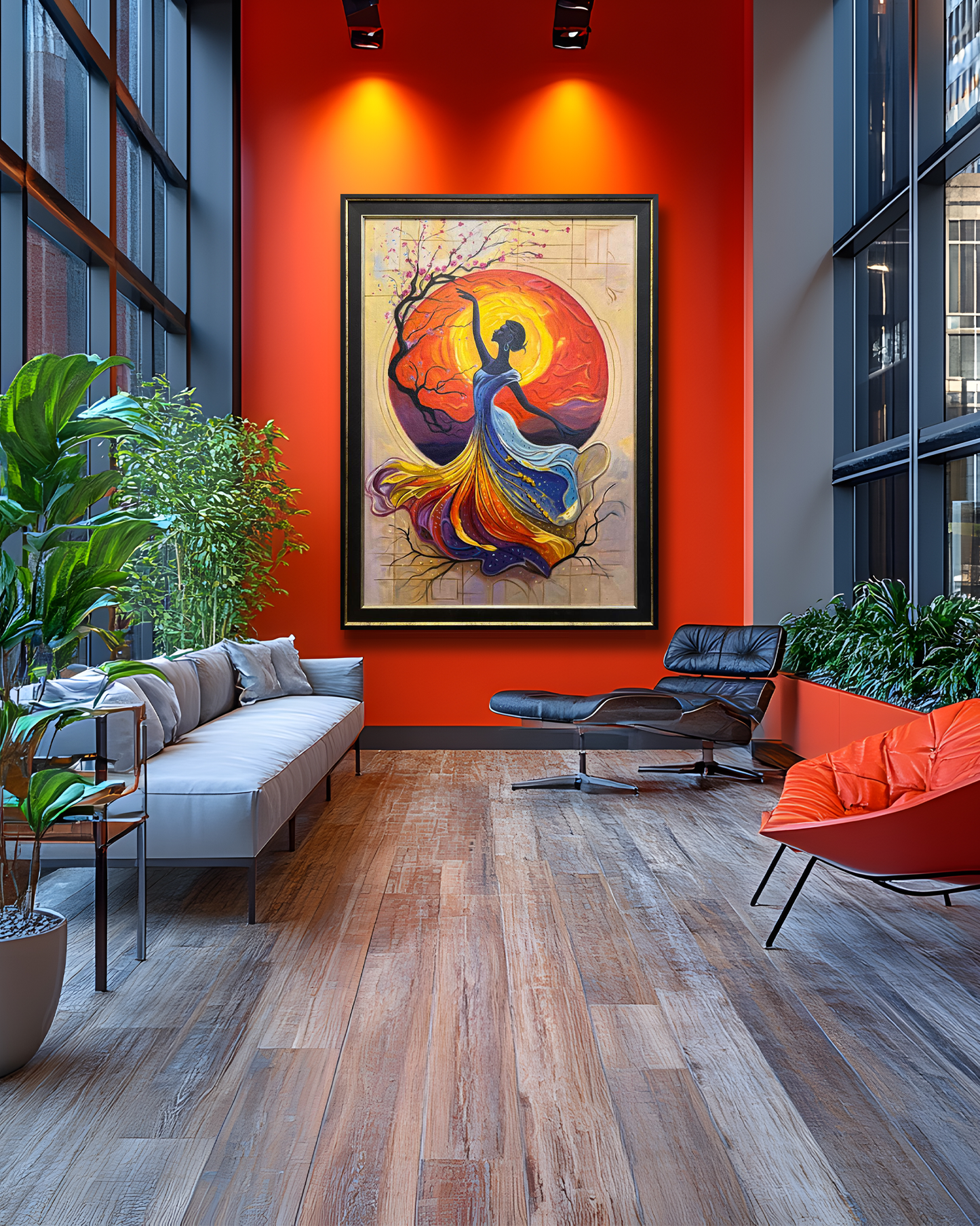 Dancing Soul in Bloom – Handmade Oil Painting 30×42 in