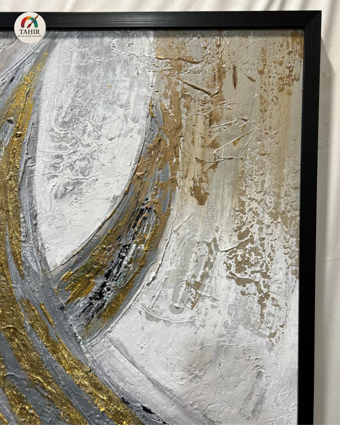 "Imported Luxe Flow – Hand-Painted Abstract Textured Wall Art" 36 × 36 inches
