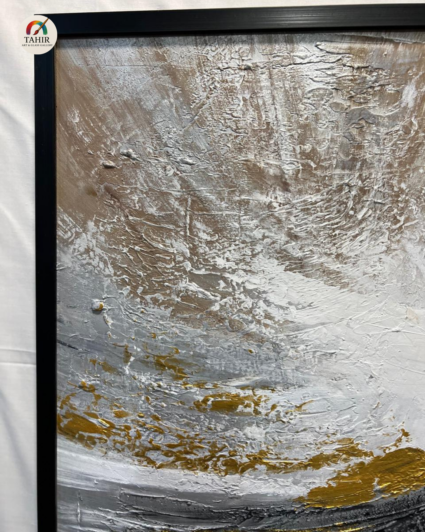 "Imported Luxe Flow – Hand-Painted Abstract Textured Wall Art" 36 × 36 inches