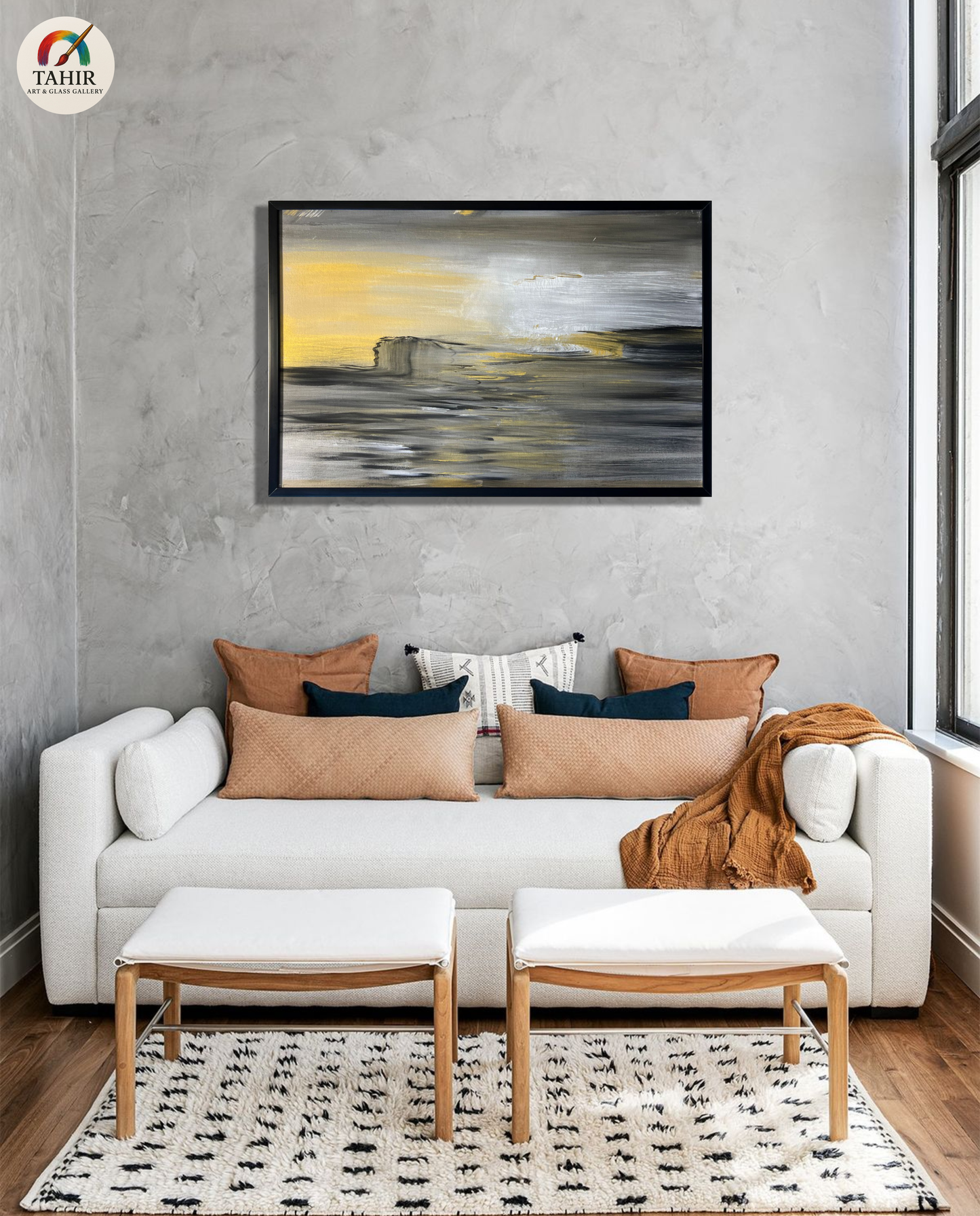 Golden Horizon | 24x36 inches | Contemporary Wall Art