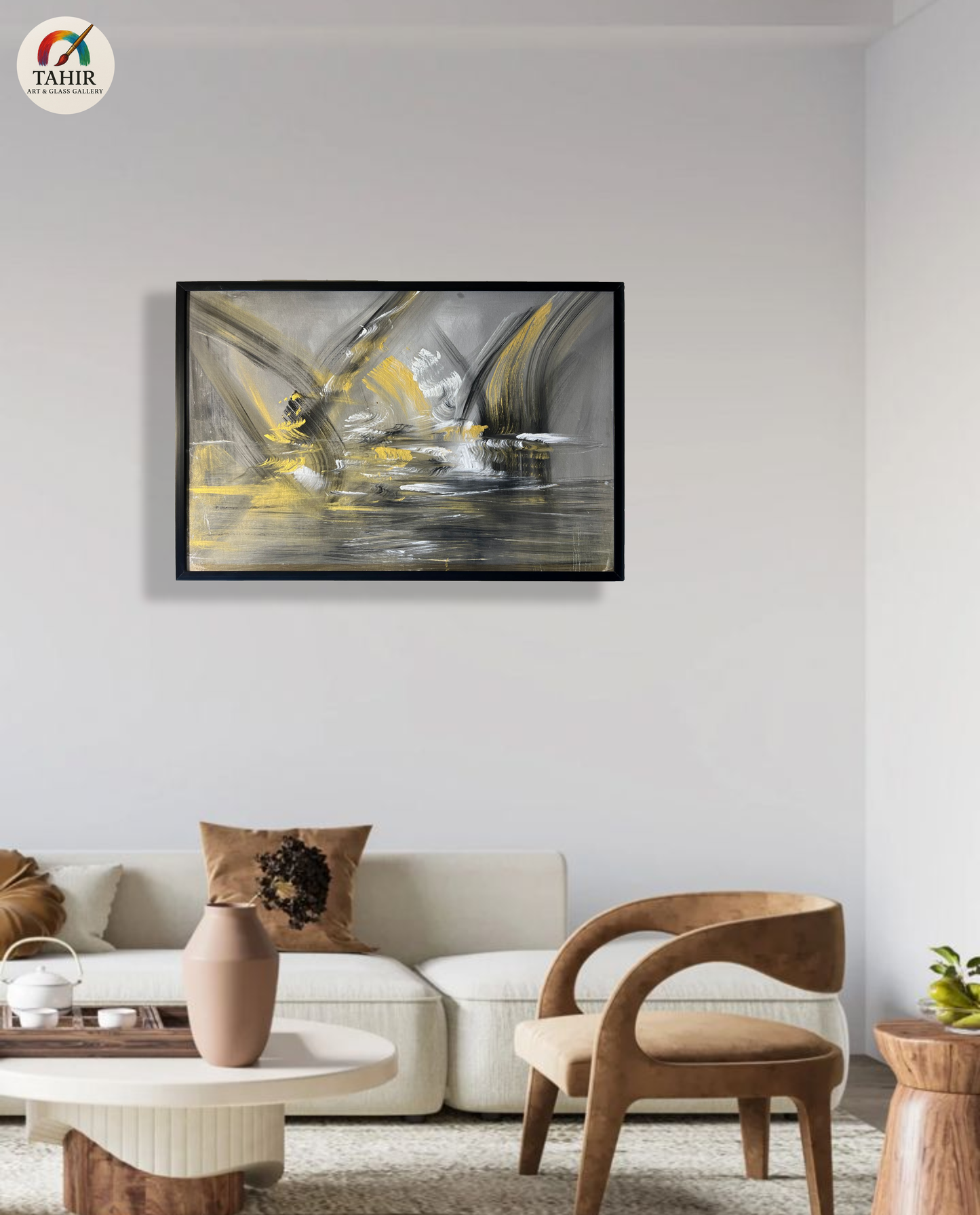 Golden Echo | 24x36 inches | Modern Abstract Painting
