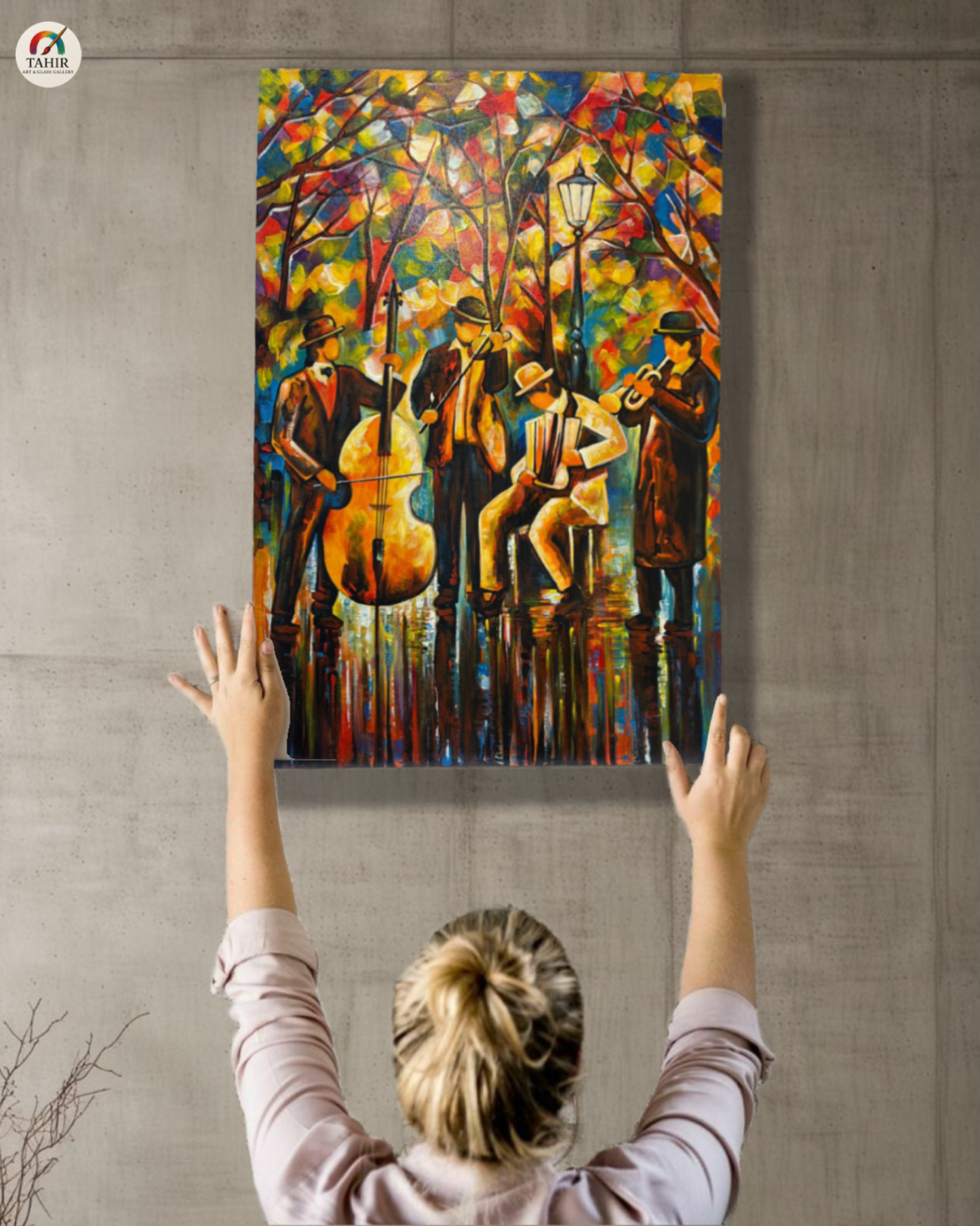 Jazz Vibes Wall Art Set (2 Pieces) – 24x36 Inches | Colorful Abstract Music Paintings