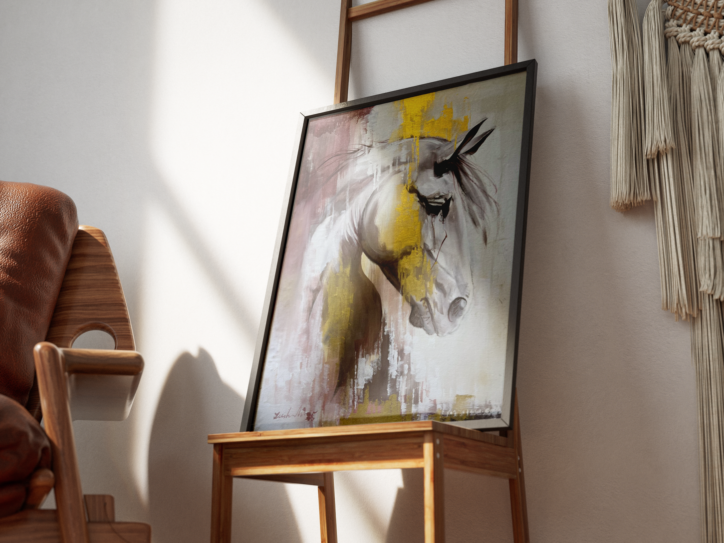 Majestic Horse Painting – Abstract Wall Art (24 x 36 inches)