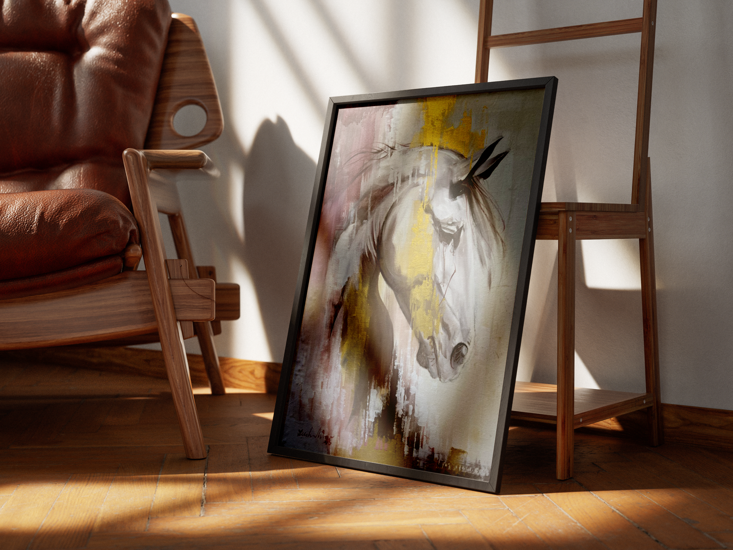 Majestic Horse Painting – Abstract Wall Art (24 x 36 inches)