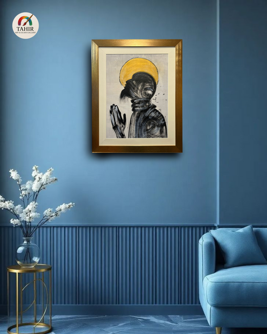 "Sacred Silence" – Spiritual Abstract Portrait