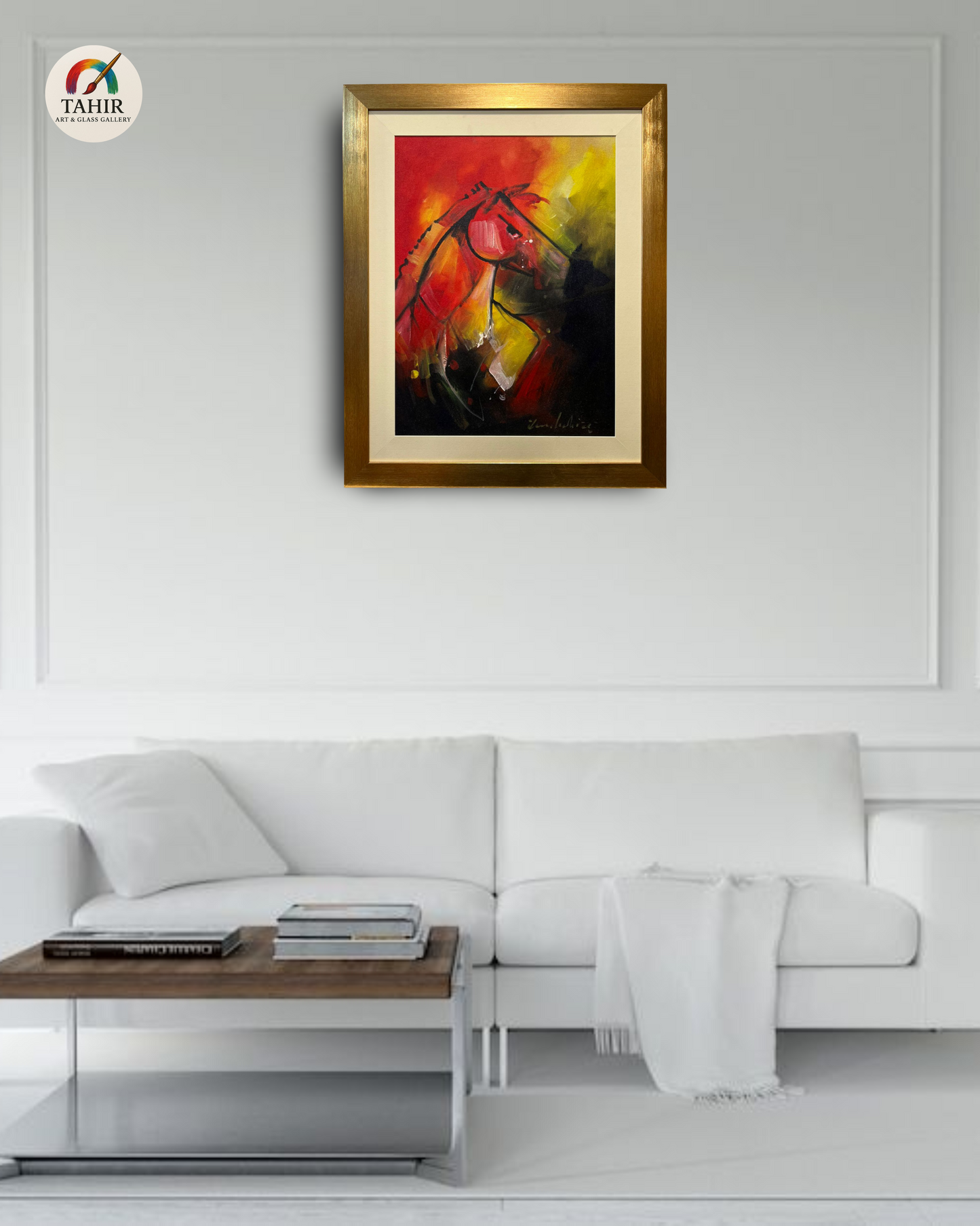 "Fiery Freedom" – Abstract Horse Painting