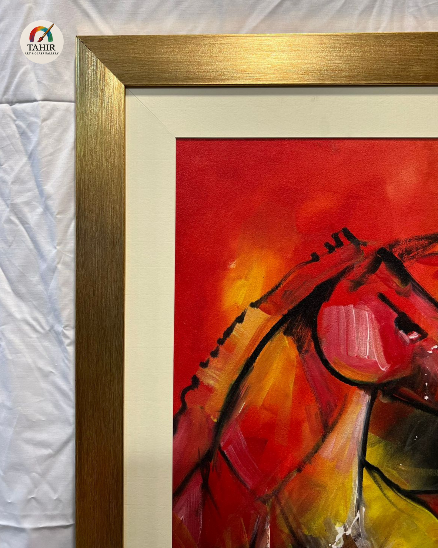 "Fiery Freedom" – Abstract Horse Painting