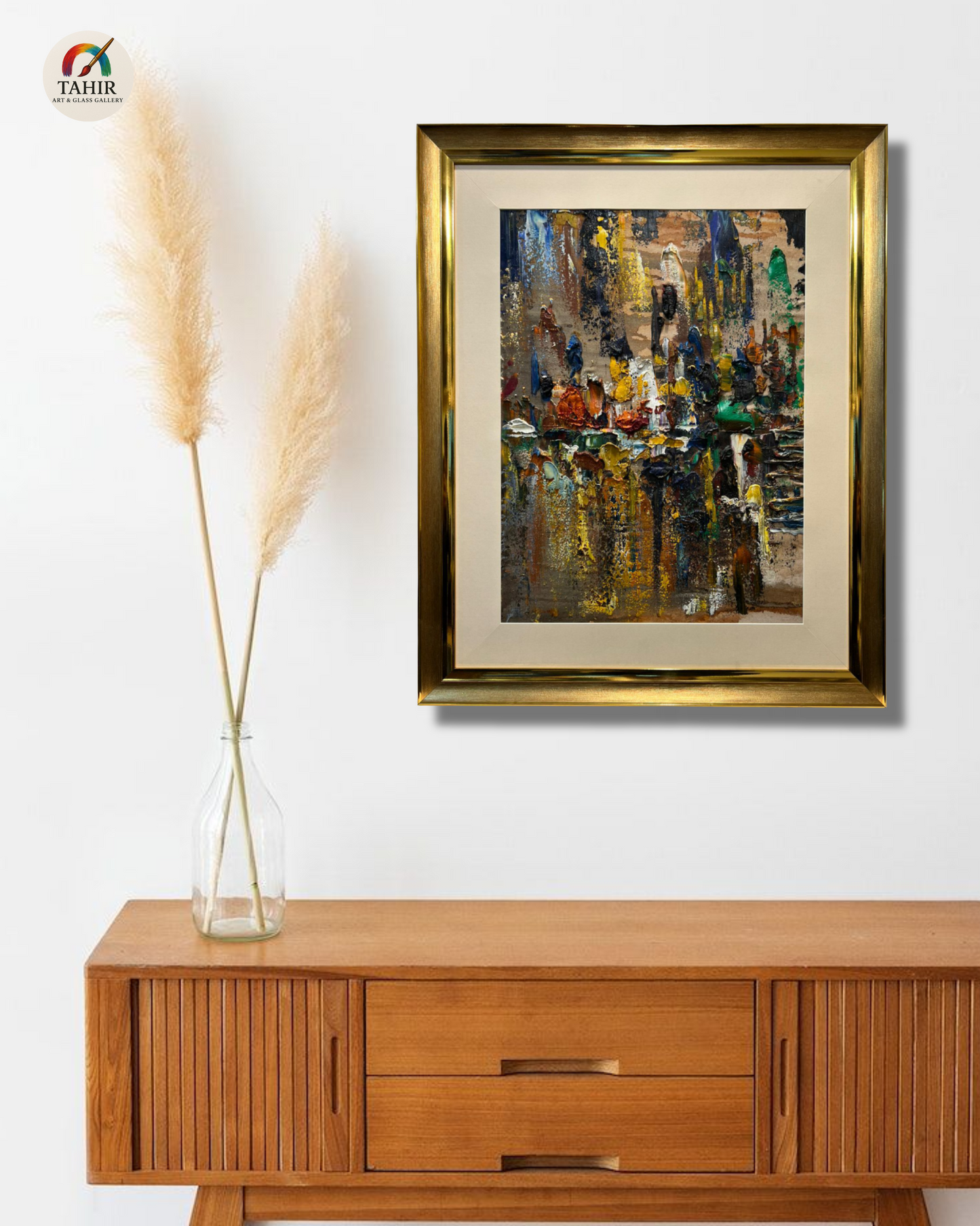 "Urban Symphony – Textured Abstract Painting (24 x 30 Inches)"