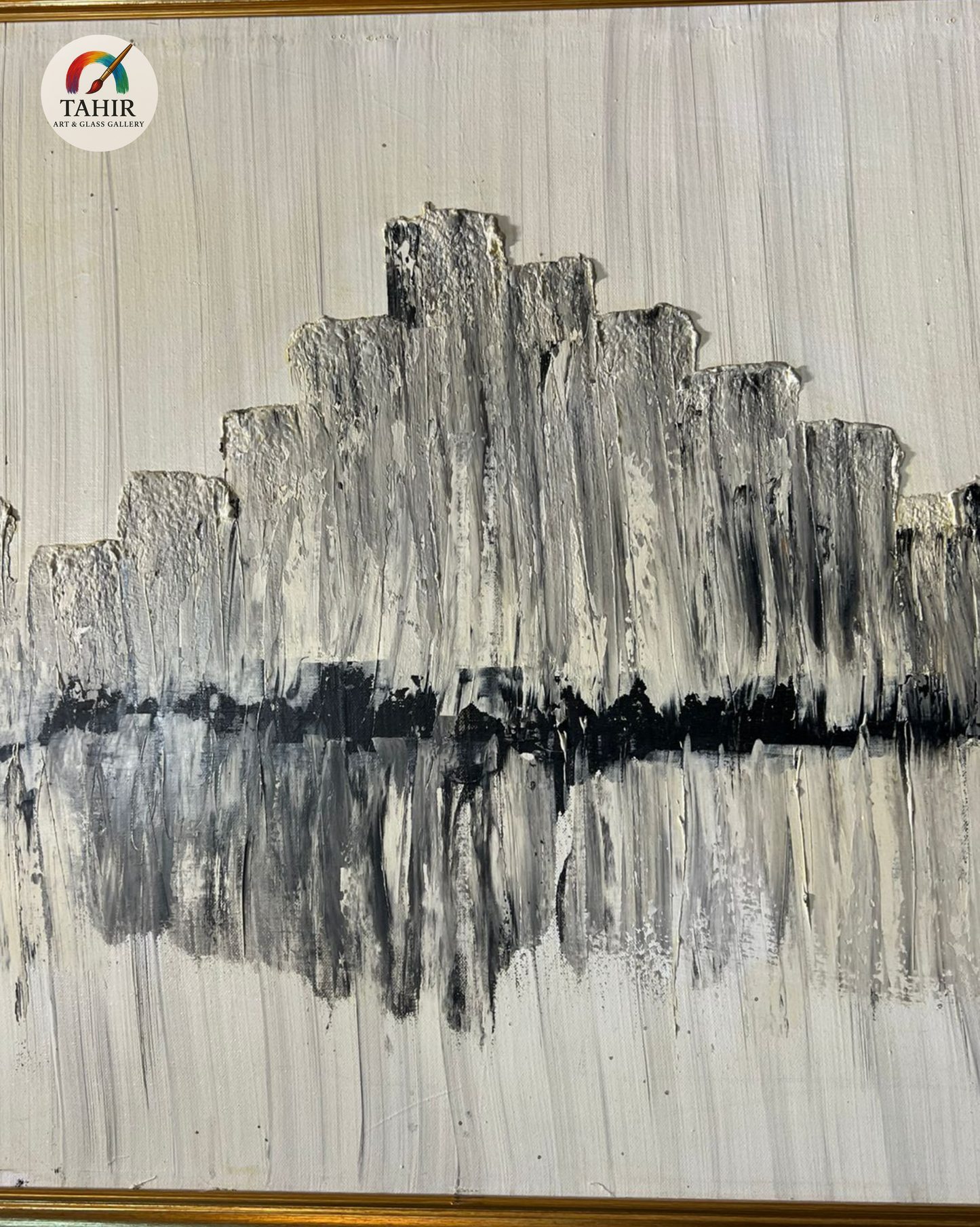Large Abstract Wall Art – Handmade Oil Painting (24x48 Inches)