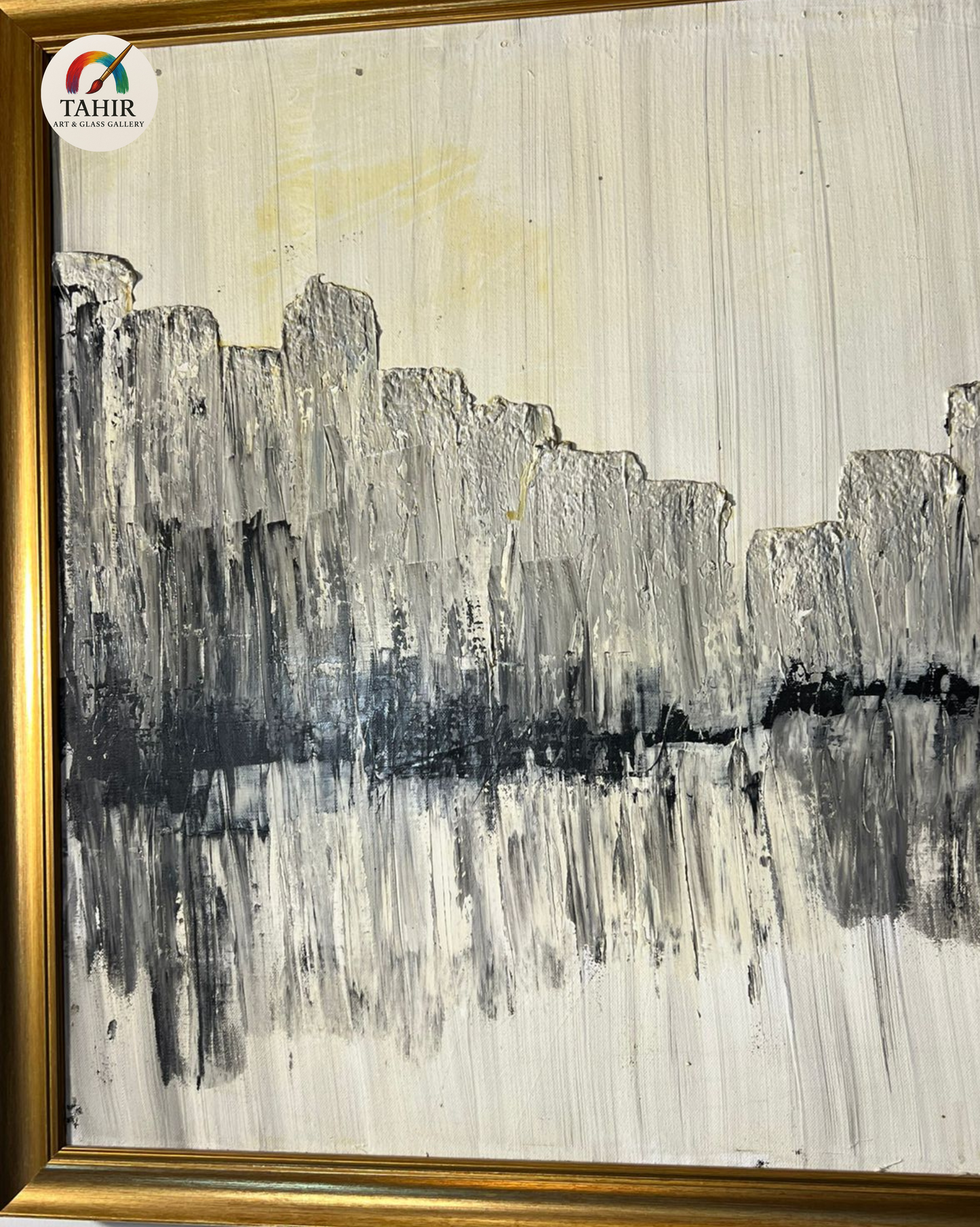 Large Abstract Wall Art – Handmade Oil Painting (24x48 Inches)