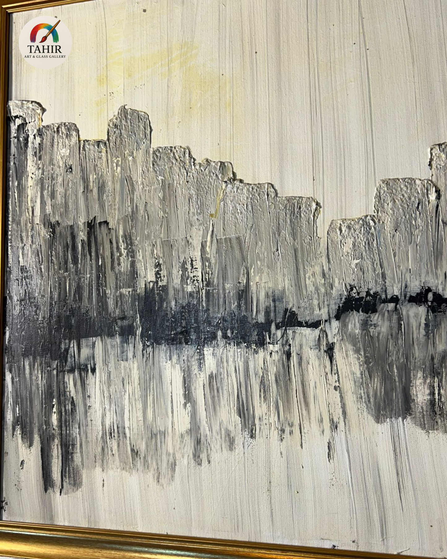 Large Abstract Wall Art – Handmade Oil Painting (24x48 Inches)