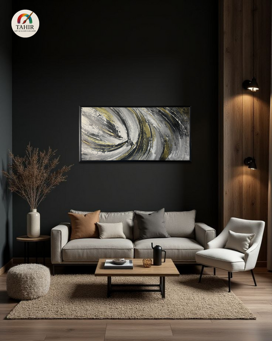 Abstract Swirl Modern Wall Art – 24x48 Inches |