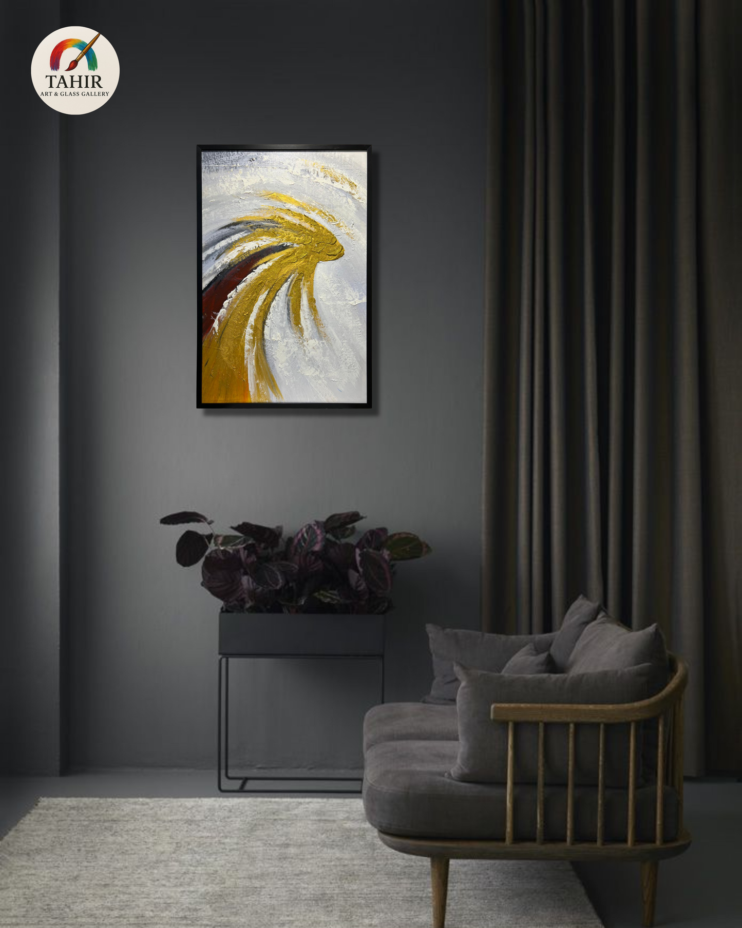 Abstract Textured Canvas Painting – 24x36 Inches (Imported)