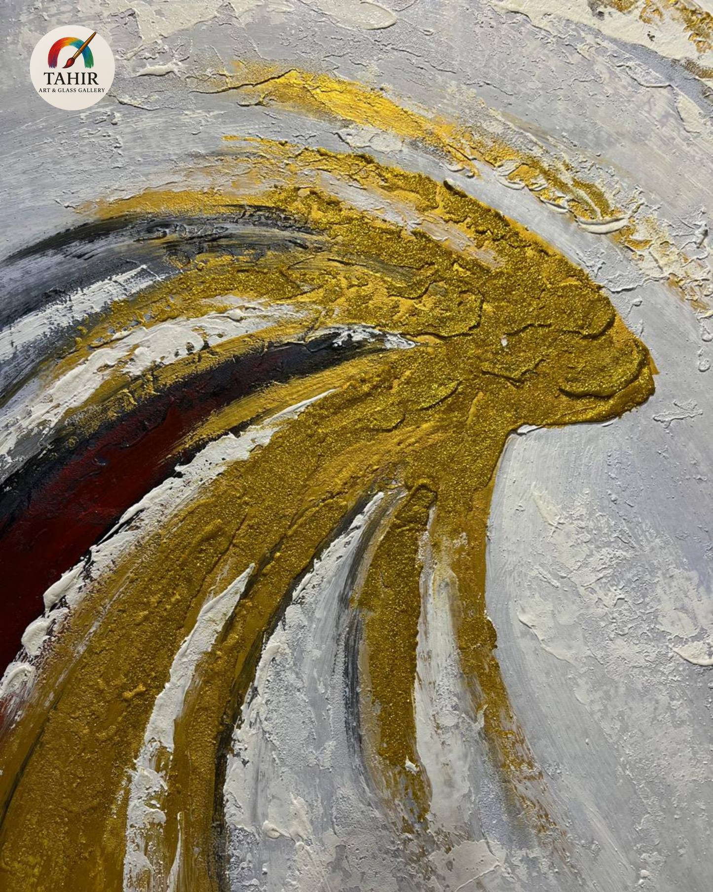 Abstract Textured Canvas Painting – 24x36 Inches (Imported)