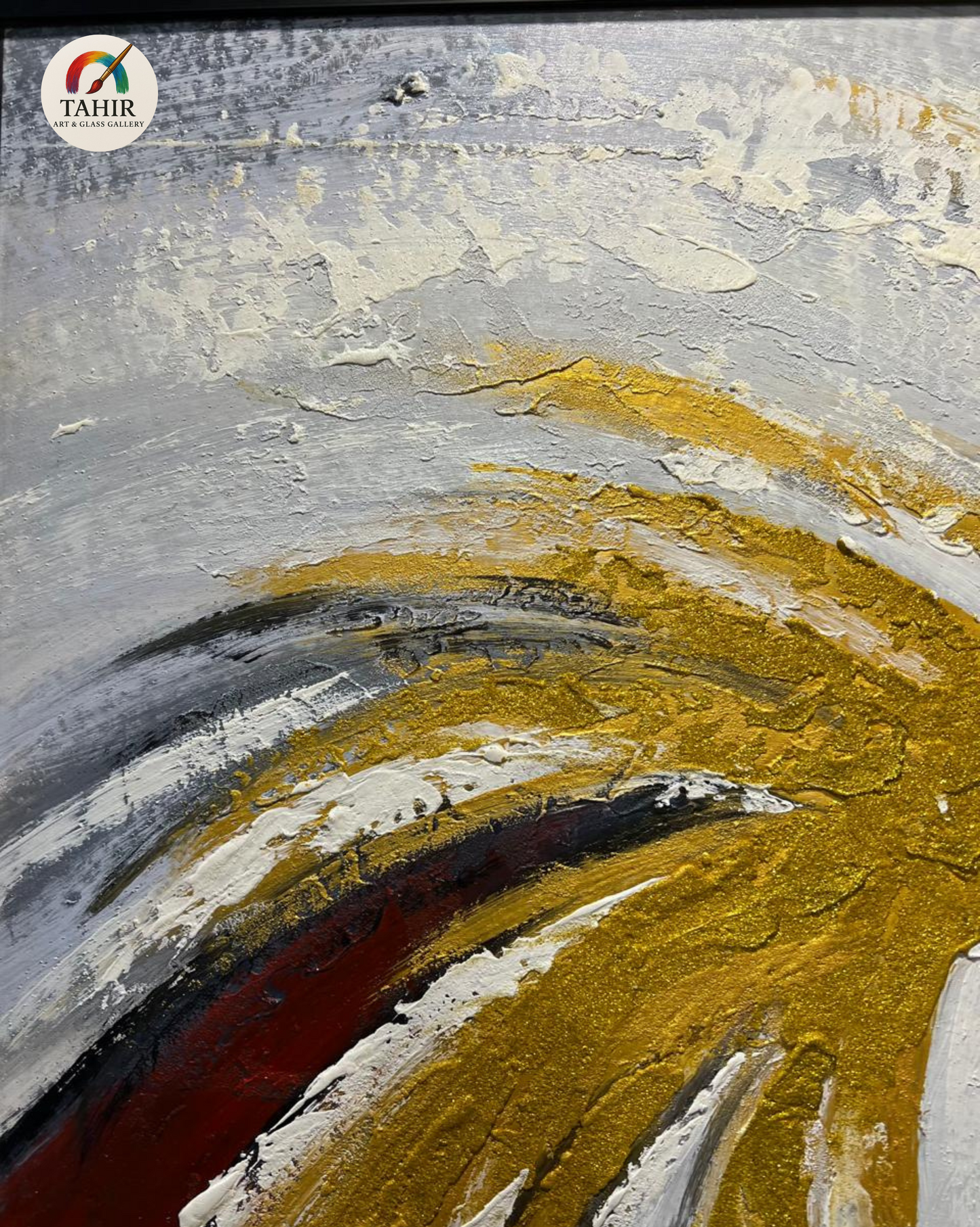 Abstract Textured Canvas Painting – 24x36 Inches (Imported)