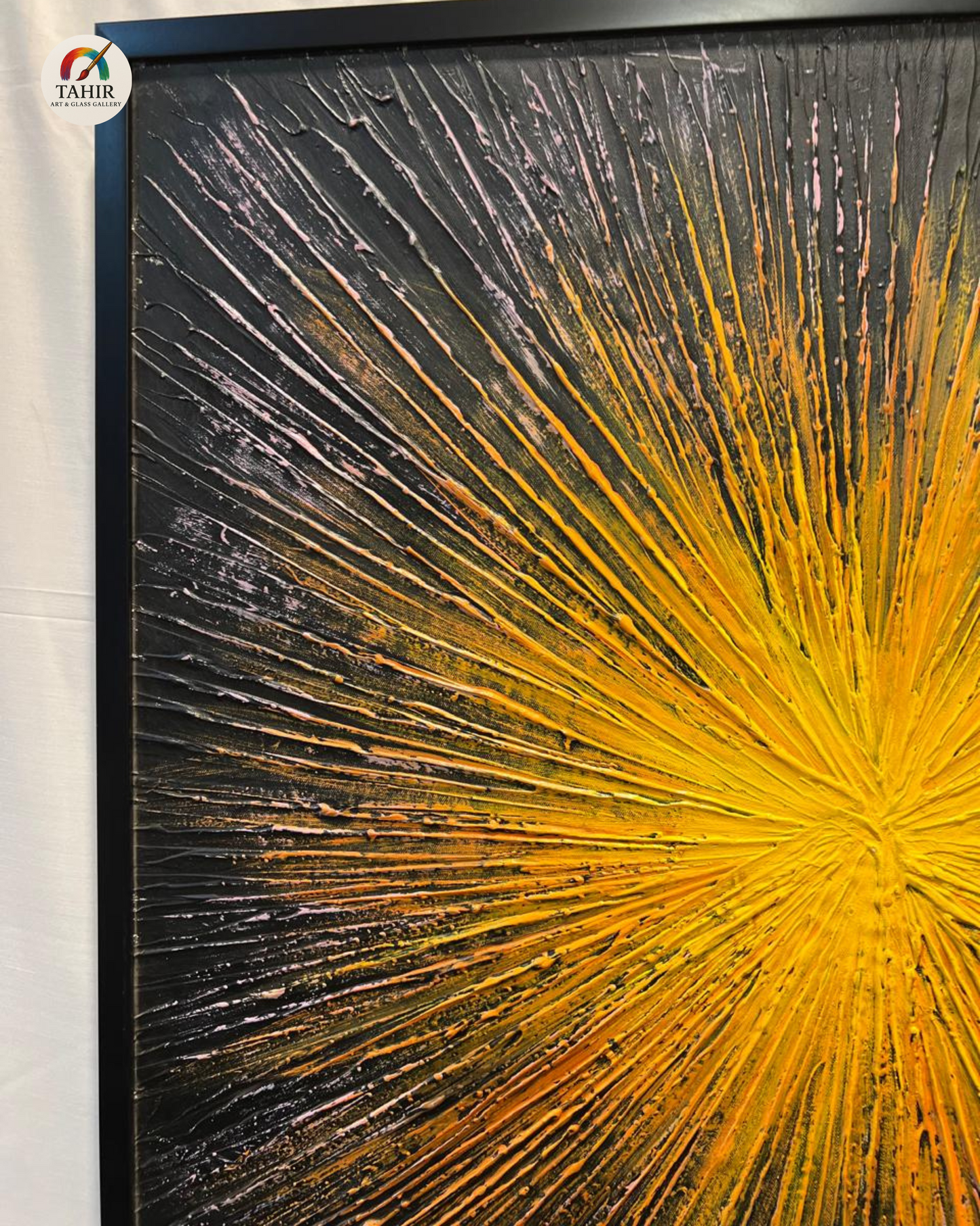 "Imported Radiant Burst – Handcrafted Textured Wall Art"   30 × 30 inches