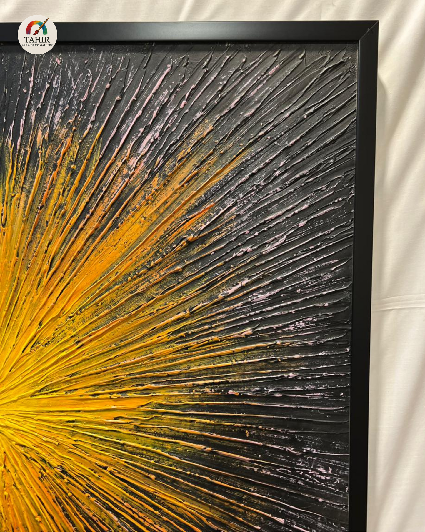 "Imported Radiant Burst – Handcrafted Textured Wall Art"   30 × 30 inches