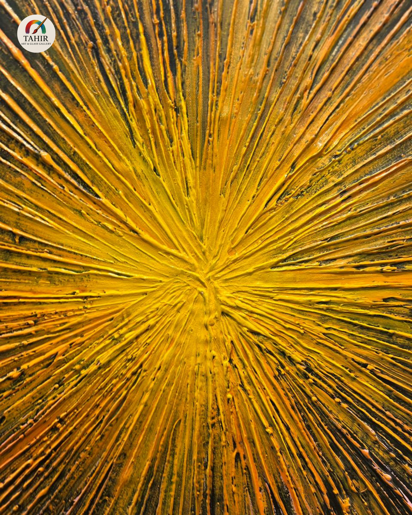 "Imported Radiant Burst – Handcrafted Textured Wall Art"   30 × 30 inches