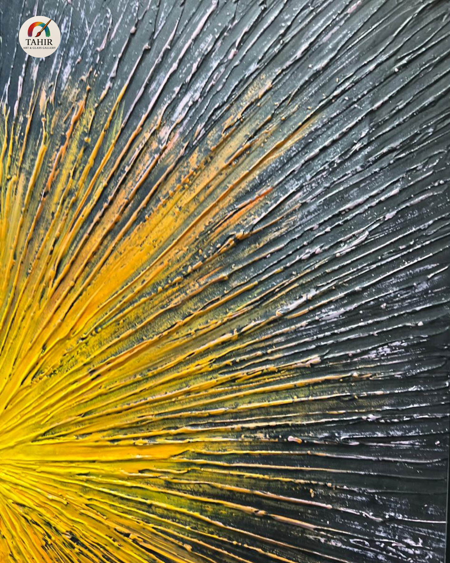 "Imported Radiant Burst – Handcrafted Textured Wall Art"   30 × 30 inches