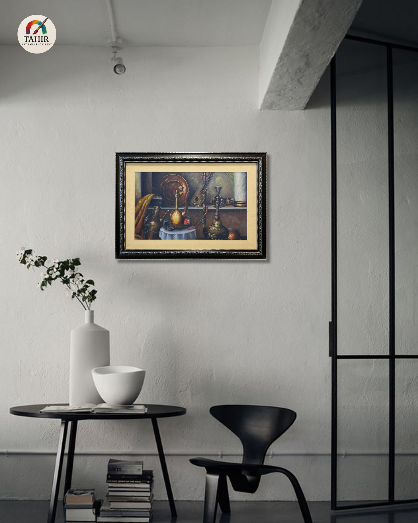 Oriental Still Life Canvas Print – 18x24 Inches | Framed Vintage Art with Traditional Elements